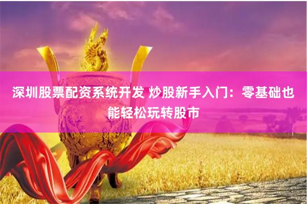 深圳股票配资系统开发 炒股新手入门：零基础也能轻松玩转股市